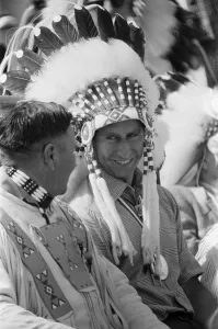 One Man Only Prints: Prince Charles, the Prince of Wales, made a Kainai Blood Indian Chief