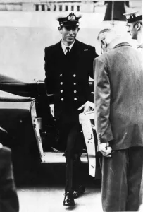 Prince Charles, The Prince of Wales officially joined the Royal Navy - seen being greeted