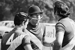 Polo Prints: Prince Charles, the Prince of Wales pictured with temmates including Guy Widenstein (left