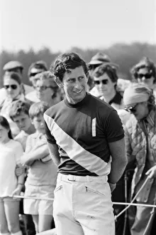 Prince Charles, the Prince of Wales after a polo match at Smiths Lawn