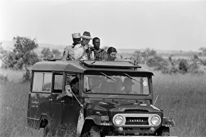 Prince Charles, Prince of Wales and Princess Anne visit the Masai Mara game reserve