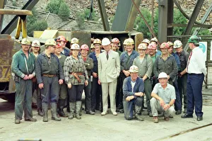 Mine Prints: Prince Charles, Prince of Wales at Queenstown copper mine in Queenstown, Australia