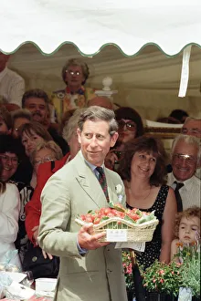 Fruit Prints: Prince Charles, Prince of Wales at Sandringham Flower Show, Norfolk. 26th July 1995