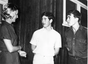 Prince Charles - The Prince of Wales seen at Timbertop school in the Victorian Alps