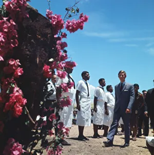 01381 Prints: Prince Charles, the Prince of Wales, visiting Fiji during Independence celebrations
