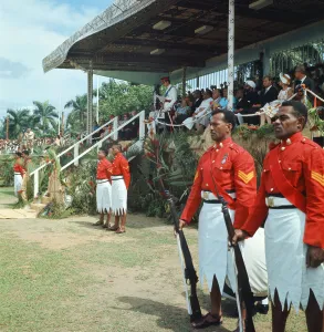 01381 Prints: Prince Charles, the Prince of Wales, visiting Suva in Fiji for Independence celebrations