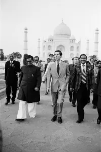 India Prints: Prince Charles, the Prince of Wales, visiting the Taj Mahal during his visit to India
