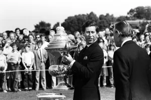 Prince Charles, Prince of Wales watching polo at Windsor, Berkshire. 27th June 1980