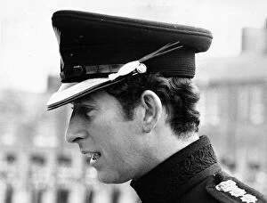 Images Dated 1st March 1975: Prince Charles, The Prince of Wales wearing the leek emblem in his cap as he attends