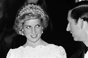 Images Dated 11th November 1985: Prince Charles, Princes of Wales and Diana, Princess of Wales at the British