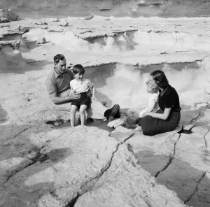Prince Charles and Princess Anne April 1954 are pictured with their uncle Lord