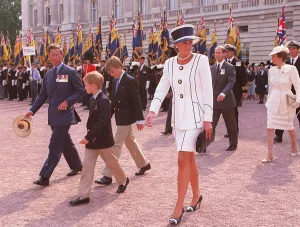 Prince Charles and Princess Diana with their children Prince William and Prince Harry