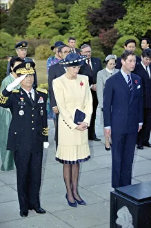 Prince Charles and Princess Diana pictured together during an overseas visit to South