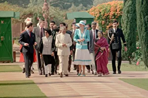 00932 Prints: Prince Charles and Princess Diana visit to India between February 10th