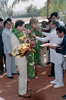 Prince Charles and Princess Diana visit India in February 1992