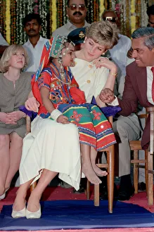 Prince Charles and Princess Diana visit India in February 1992