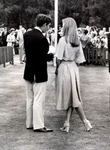 Girlfriend Prints: Prince Charles with Princess Elizabth of Yugoslavia at the Wills International Polo
