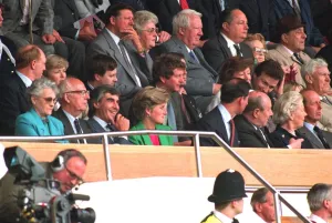 PRINCE CHARLES AND THE PRINCESS OF WALES AT THE 1991 FA CUP FINAL AT WEMBLEY 1991 / 4472