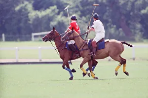 01049 Prints: Prince Charles (Red shirt wearing number 3) was locked in a fierce battle with Princess
