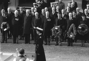 00190 Prints: Prince Charles Rememberance Day at the Cenotph November 1983