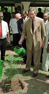 Prince Charles Sri Lanka State Visit February 1998 where he plants a tree