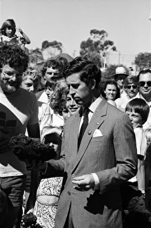 Agriculture Prints: Prince Charles throwing a cow pat (dung) at the opening of Agro 79