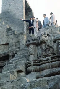 Prince Charles tour of India. Pictured at the Hindu Konark Sun Temple. December 1980
