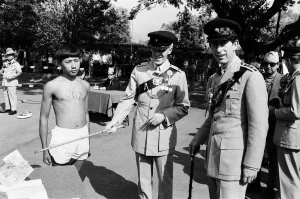 01380 Prints: Prince Charles visits British Gurkha Headquarters in Dharan Nepal