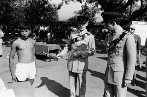 01380 Prints: Prince Charles visits British Gurkha Headquarters in Dharan Nepal