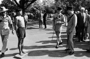 01380 Prints: Prince Charles visits British Gurkha Headquarters in Dharan Nepal
