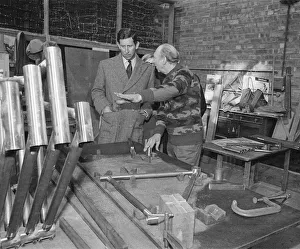 Visiting Prints: Prince Charles visits Jack Taylor Cycles Workshop on Church Road, Stockton, Teesside