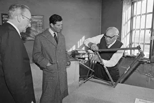 01066 Prints: Prince Charles visits Jack Taylor Cycles Workshop on Church Road, Stockton, Teesside