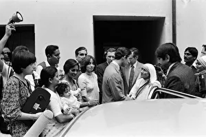 Missionaries Of Charity Prints: Prince Charles visits Mother Teresa at her institution in Calcutta, India. December 1980