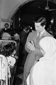 01380 Prints: Prince Charles visits Mother Teresa at her institution in Calcutta, India. December 1980