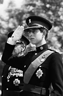 Saluting Prints: Prince Charles wearing military uniform in public for the first time at inauguration