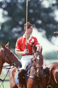 01049 Prints: Prince Charles (wearing number 3) was locked in a fierce battle with Princess Diana