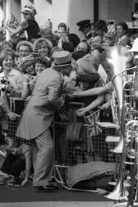 Prince Charles Wedding day with Spike Milligan in July 1981 acting the fool for