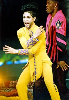 Manchester Collection: Prince in concert at Maine Road, Manchester. Diamonds and Pearls Tour. 26th June 1992