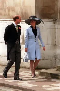 Prince Edward and Sophie Rhys Jones attend weddding 1999 of Catrina Skepper