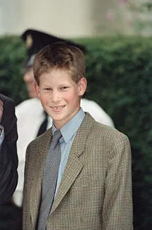 Prince Harry arrives for his first day to register at Eton college