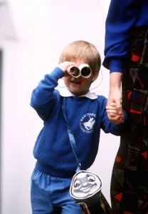 Prince Harry after first day of school in Chepstow Villas in Kensington