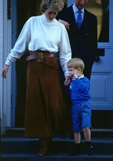 Prince Harry going to school on his 4th birthday September 1988