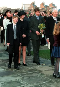 Prince Harry Prince William Zara Phillips attend Queens golden wedding anniversary
