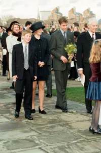 Prince Harry Prince William Zara Phillips attend Queens golden wedding anniversary