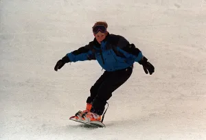 Princes Prints: Prince Harry snowboarding in Klosters where he and his brother Prince William are