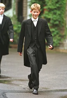 PRINCE HARRY STARTS AT ETON, SMILING WEARING COAT TAILS - SEPTEMBER 1998