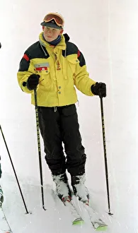 00065 Prints: Prince Harry Visits Canada 1998 skiing on the slopes of Whistler Mountain