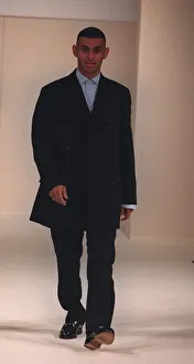 Prince Naseem Hamed Boxer modeeling on the catwalk winner of Best Dressed Man