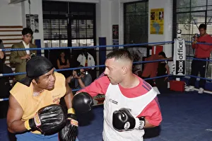 Prince Naseem Hamed with his new trainer Emanuel Steward From The Kronk Gym In Detroit