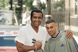 01303 Prints: Prince Naseem Hamed with his new trainer Emanuel Steward From The Kronk Gym In Detroit